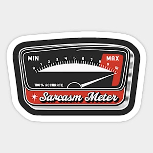 Sarcasm Meter - Retro Vintage Sticker